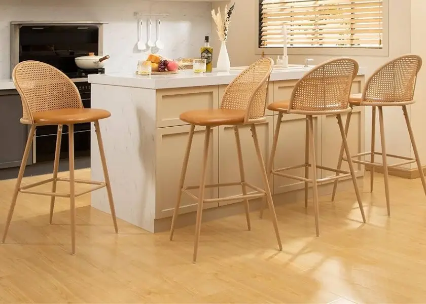 Kursi Dapur Mini Bar Anyaman atau Rotan